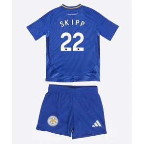 Leicester City Oliver Skipp #22 Dětské Domácí dres komplet 2024-25 Krátký Rukáv (+ trenýrky)